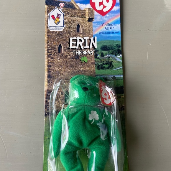 Erin The Bear-McDonald's Ty Beanie Baby With Rare Errors 1997 - Picture 6 of 9